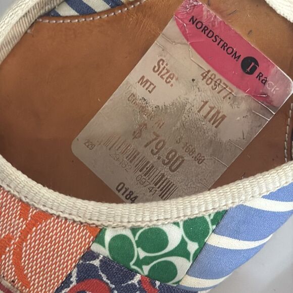 Coach Espadrilles Colorful Woven Flat Soles - Picture 8 of 8